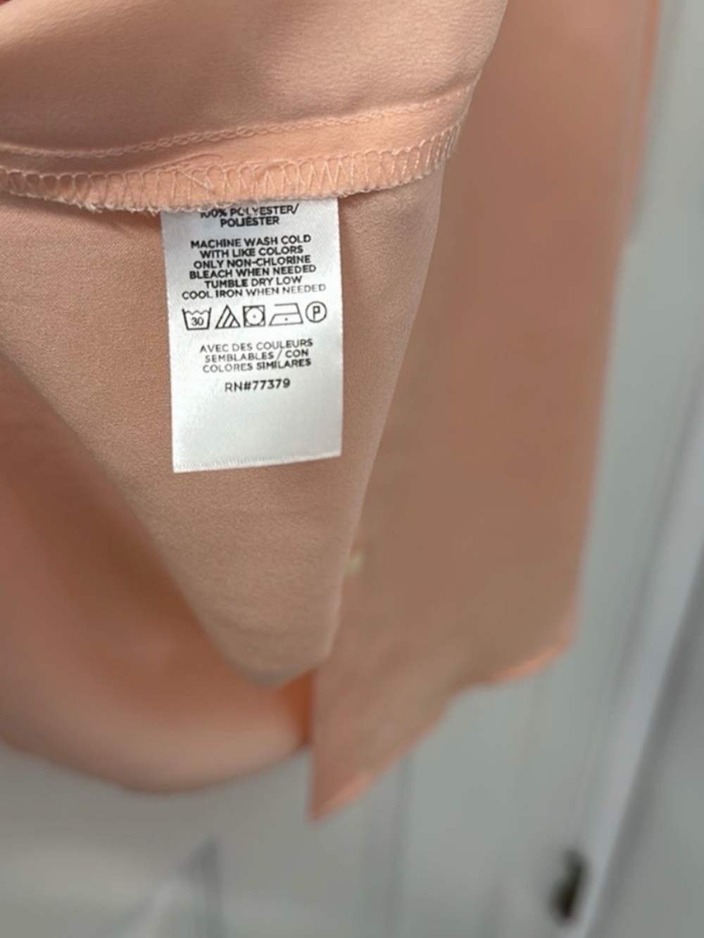 Ann Taylor Sleeveless Button-Down Blouse - Peach Blush - Picture 4 of 4